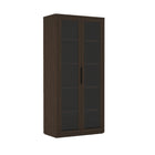Manhattan Comfort Rivington Modern 38" Bookcase Cabinet in Walnut - BC005-BR