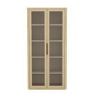Manhattan Comfort Rivington Modern 38" Bookcase Cabinet in Natural Oak
