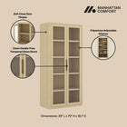 Manhattan Comfort Rivington Modern 38" Bookcase Cabinet in Natural Oak - BC005-NA
