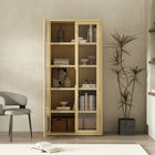 Manhattan Comfort Rivington Modern 38" Bookcase Cabinet in Natural Oak - BC005-NA