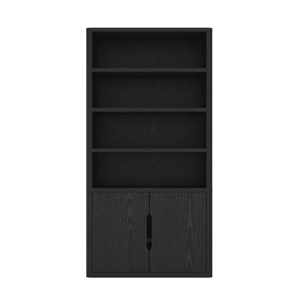 Manhattan Comfort Rivington Modern 40" Bookcase Cabinet in Black