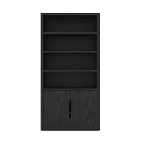 Manhattan Comfort Rivington Modern 40" Bookcase Cabinet in Black