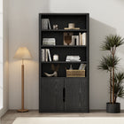 Manhattan Comfort Rivington Modern 40" Bookcase Cabinet in Black