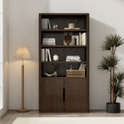 Manhattan Comfort Rivington Modern 40" Bookcase Cabinet in Walnut