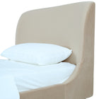 Manhattan Comfort Heather Mid-Century Modern Velvet Upholstered Twin Bed in Gold and Tan