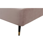Manhattan Comfort Crosby Modern Velvet Upholstered Full Bed in Blush