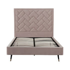 Manhattan Comfort Crosby Modern Velvet Upholstered Full Bed in Blush