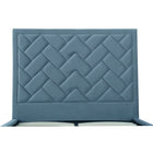 Manhattan Comfort Crosby Modern Velvet Upholstered Full Bed in Blue