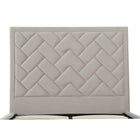 Manhattan Comfort Crosby Modern Velvet Upholstered Full Bed in Greige