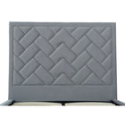 Manhattan Comfort Crosby Modern Velvet Upholstered Full Bed in Gray
