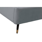 Manhattan Comfort Crosby Modern Velvet Upholstered Full Bed in Gray