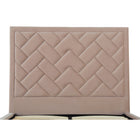 Manhattan Comfort Crosby Modern Velvet Upholstered Full Bed in Nude