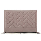 Manhattan Comfort Crosby Modern Velvet Upholstered Queen Bed in Blush