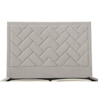 Manhattan Comfort Crosby Modern Velvet Upholstered Queen Bed in Greige