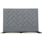 Manhattan Comfort Crosby Modern Velvet Upholstered Queen Bed in Gray