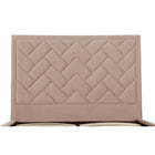 Manhattan Comfort Crosby Modern Velvet Upholstered Queen Bed in Nude