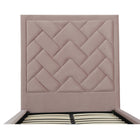 Manhattan Comfort Crosby Modern Velvet Upholstered Twin Bed in Blush