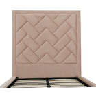 Manhattan Comfort Crosby Modern Velvet Upholstered Twin Bed in Nude