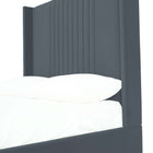 Manhattan Comfort Promenade Mid-Century Modern Velvet Upholstered Full Bed in Gray