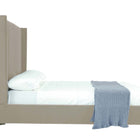 Manhattan Comfort Promenade Mid-Century Modern Velvet Upholstered Full Bed in Rustic Taupe