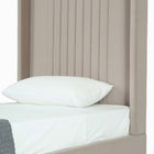 Manhattan Comfort Promenade Mid-Century Modern Velvet Upholstered Twin Bed in Rustic Taupe