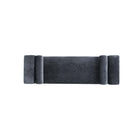 Manhattan Comfort Concord Modern Glam Chenille Accent Bench in Black