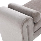 Manhattan Comfort Concord Modern Glam Chenille Accent Bench in Dove
