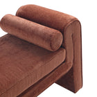 Manhattan Comfort Concord Modern Glam Chenille Accent Bench in Terracotta