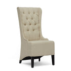 Baxton Studio Vincent Beige Linen Modern Accent Chair
