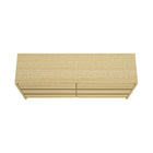 Manhattan Comfort Linda Modern 2-Piece Dresser and Nightstand in Natural Oak