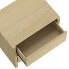 Manhattan Comfort Linda Modern 2-Piece Dresser and Nightstand in Natural Oak