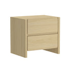 Manhattan Comfort Linda Modern 2-Piece Dresser and Nightstand in Natural Oak