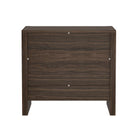 Manhattan Comfort Linda Modern 2-Piece Dresser and Nightstand in Walnut Brown