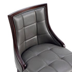 Manhattan Comfort Fifth Avenue Traditional Wood Upholstered Barstool in Graphite