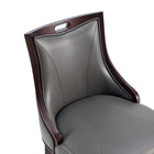 Manhattan Comfort Emperor Traditional Wood Upholstered Barstool in Graphite