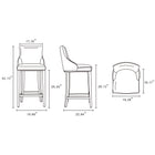 Manhattan Comfort Shubert Modern Wood Upholstered Barstool in Tan