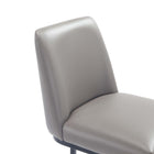 Manhattan Comfort Serena Modern Metal Upholstered Barstool in Taupe