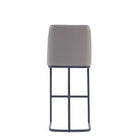 Manhattan Comfort Serena Modern Metal Upholstered Barstool in Taupe