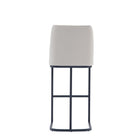 Manhattan Comfort Serena Modern Metal Upholstered Barstool in Light Gray