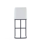 Manhattan Comfort Serena Modern Metal Upholstered Barstool in White