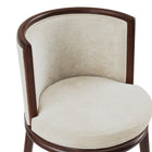 Manhattan Comfort Evalyn Modern Wood Upholstered Barstool in Cream