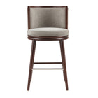 Manhattan Comfort Evalyn Modern Wood Upholstered Barstool in Dove