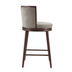 Manhattan Comfort Evalyn Modern Wood Upholstered Barstool in Dove