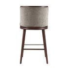 Manhattan Comfort Evalyn Modern Wood Upholstered Barstool in Dove