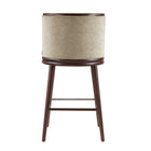 Manhattan Comfort Evalyn Modern Wood Upholstered Barstool in Natural