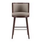Manhattan Comfort Evalyn Modern Wood Upholstered Barstool in Taupe