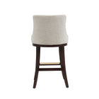 Manhattan Comfort Lucia Modern Chenille Wood Upholstered Barstool in Natural