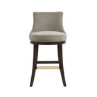 Manhattan Comfort Lucia Modern Chenille Wood Upholstered Barstool in Taupe