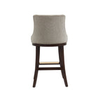 Manhattan Comfort Lucia Modern Chenille Wood Upholstered Barstool in Taupe