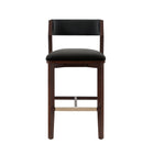 Manhattan Comfort Patricia Modern Wood Upholstered Barstool in Black